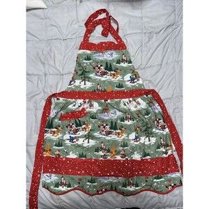Disney‎ Parks Mickey Mouse and Pals Holiday Adult Christmas Apron